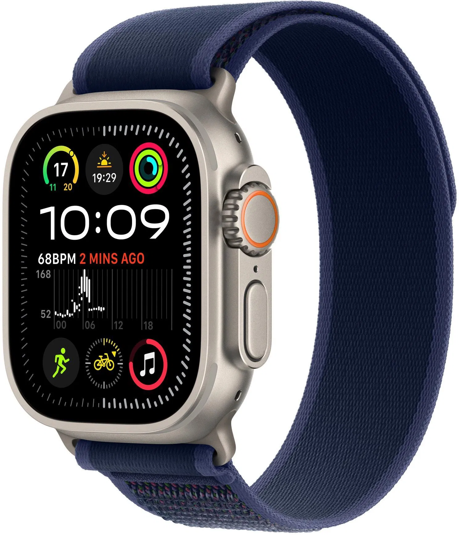Watch Ultra2 v2 Cellular 49mm Natural Titanium Case with Navy Ocean Band 2